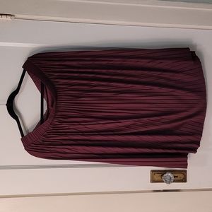 Women's Burgundy Midi Skirt